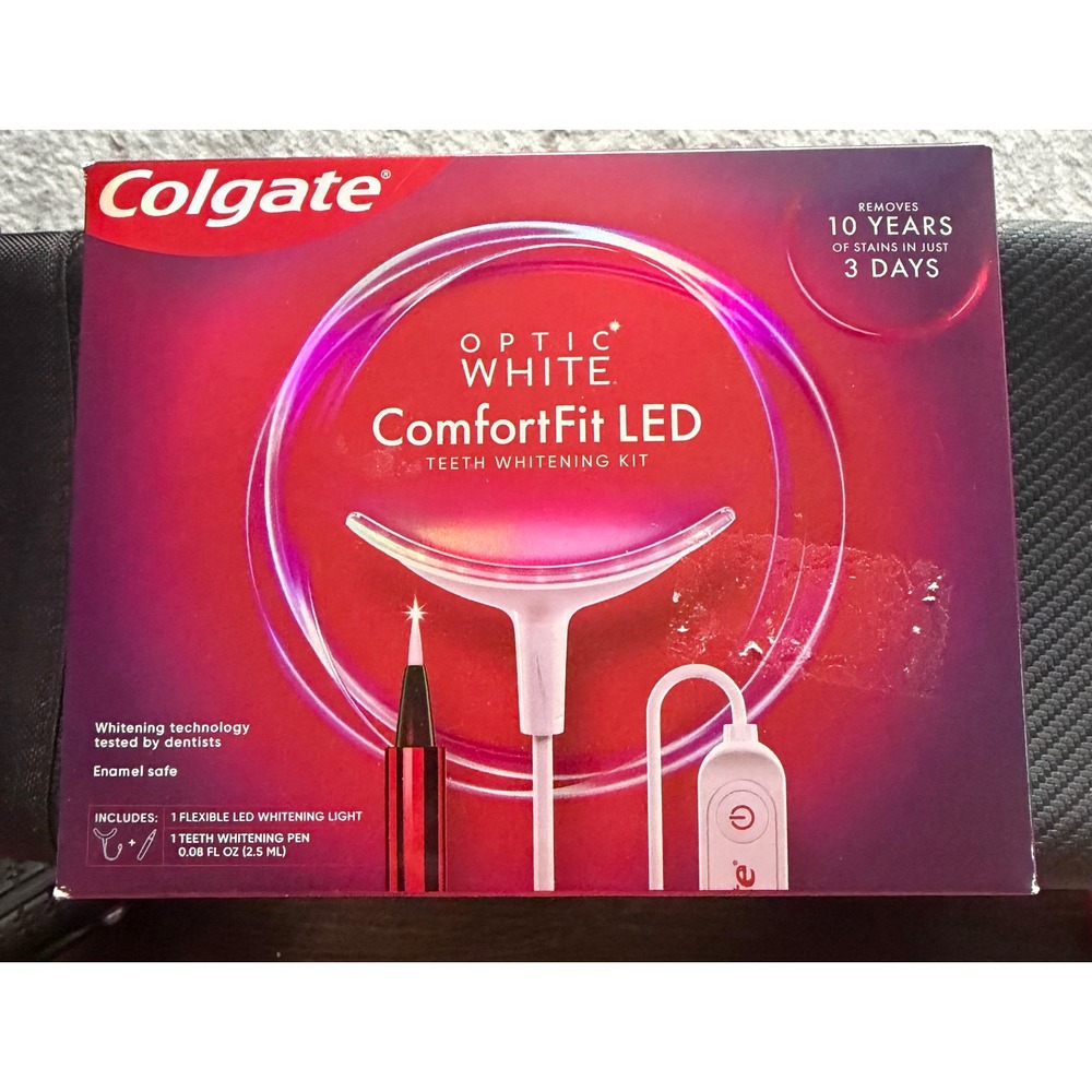 Colgate Optic White ComfortFit LED Teeth Whitening Kit with Pen iPhone Android